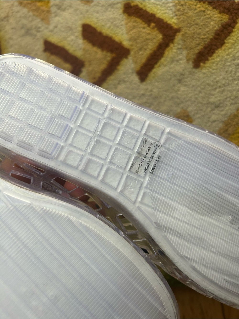 No Boundaries Clear Jelly Cage Ballet Flats Shoes Size 8 Y2K Festival Beach - Picture 7 of 11
